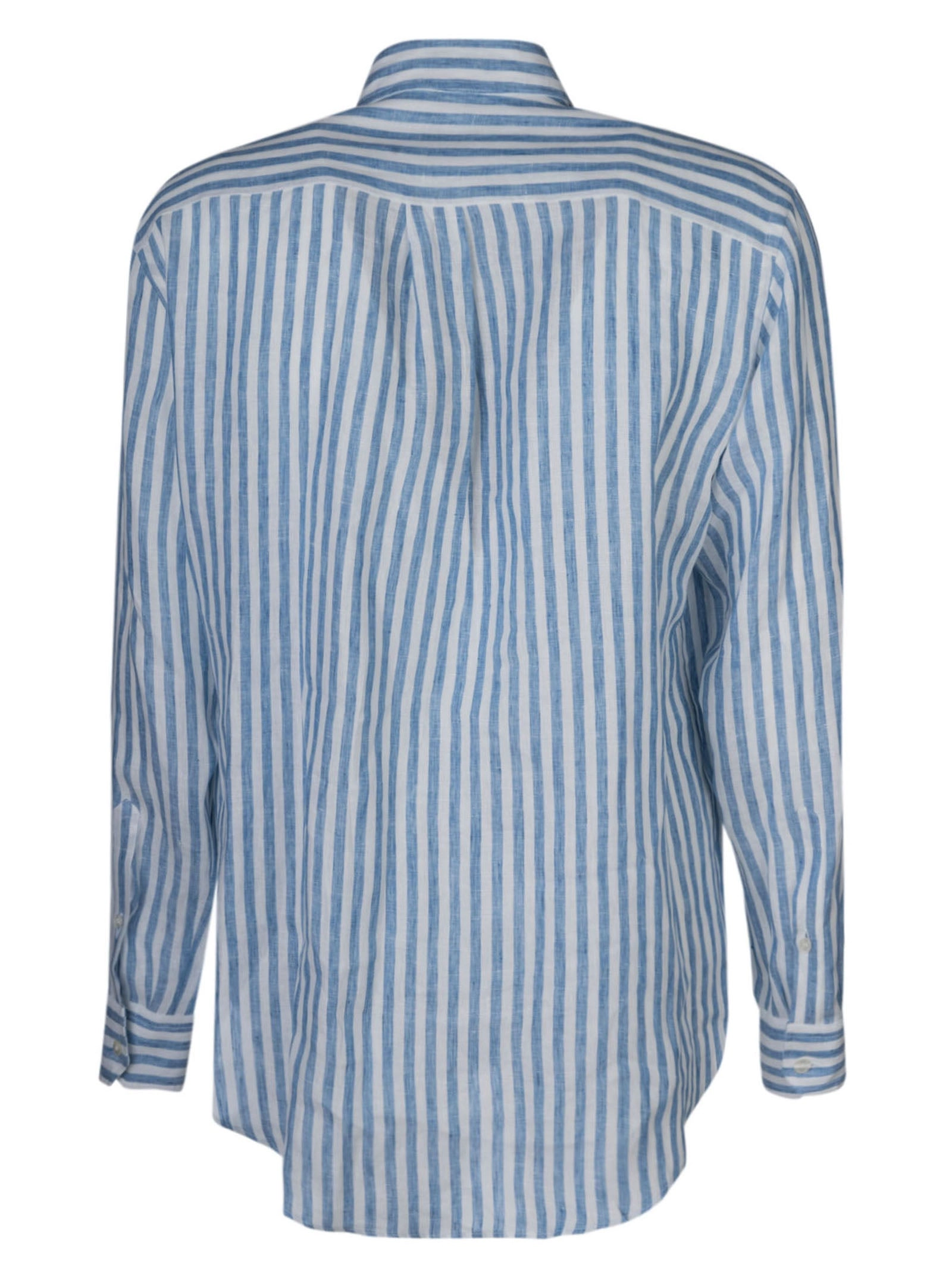 Etro Logo Embroidered Striped Shirt