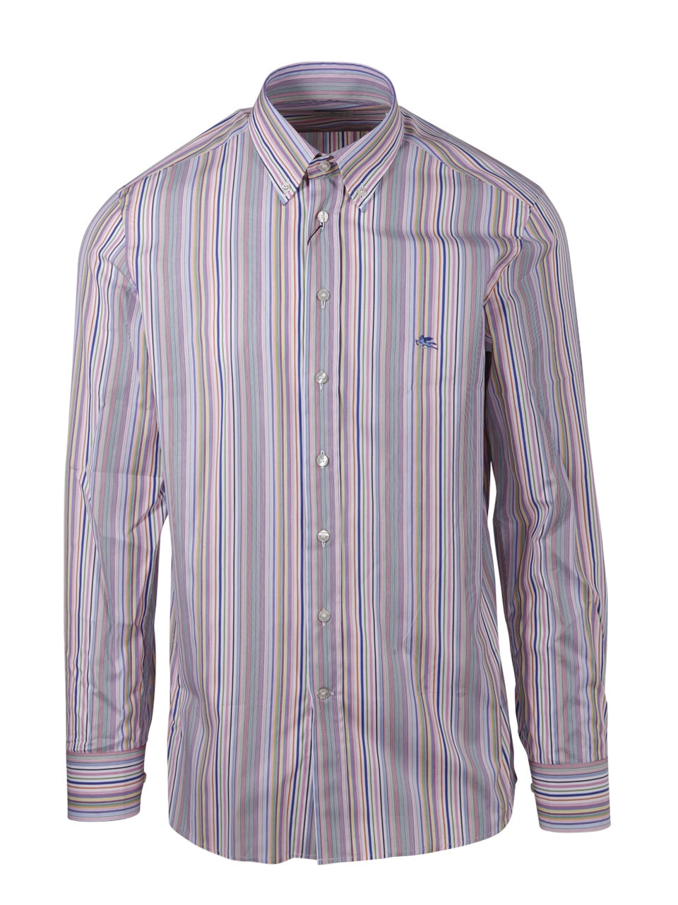 Etro Logo Embroidered Striped Shirt