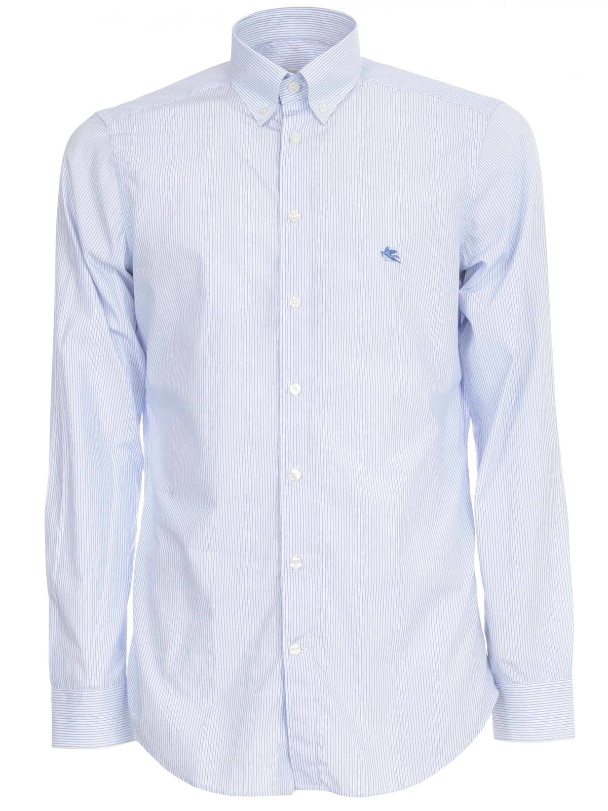 Etro Logo Embroidered Striped Shirt