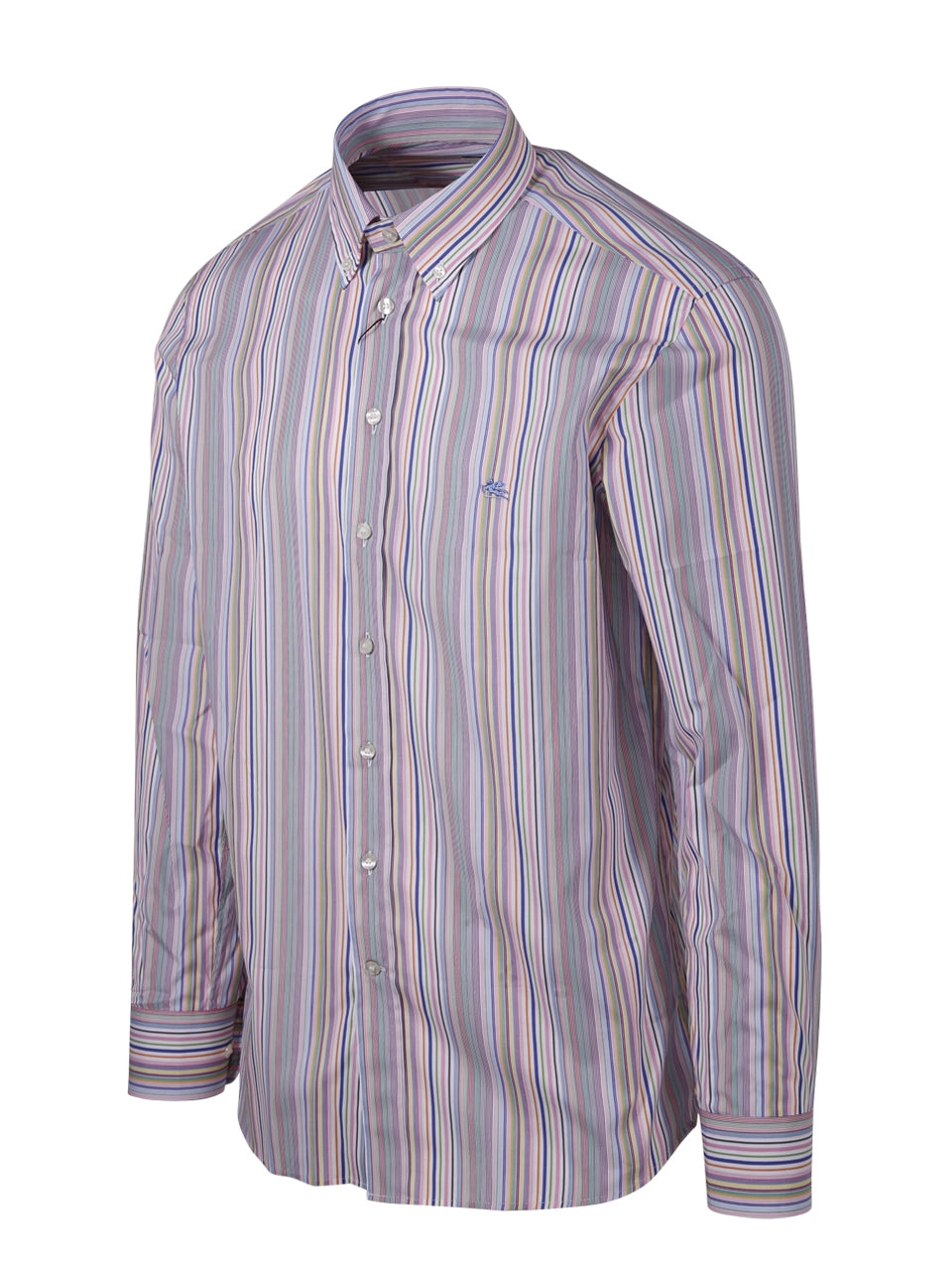 Etro Logo Embroidered Striped Shirt