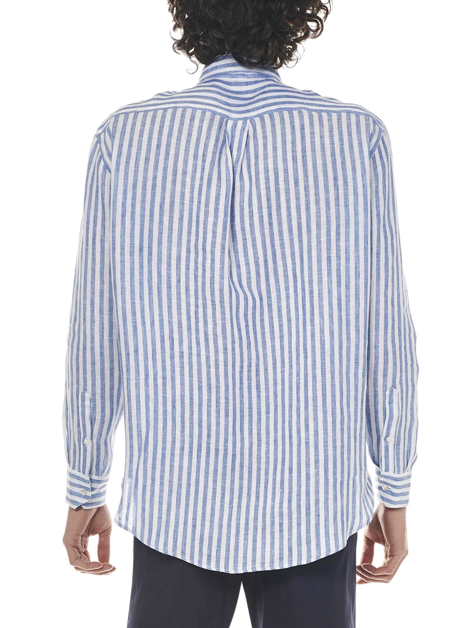 Etro Logo Embroidered Striped Shirt