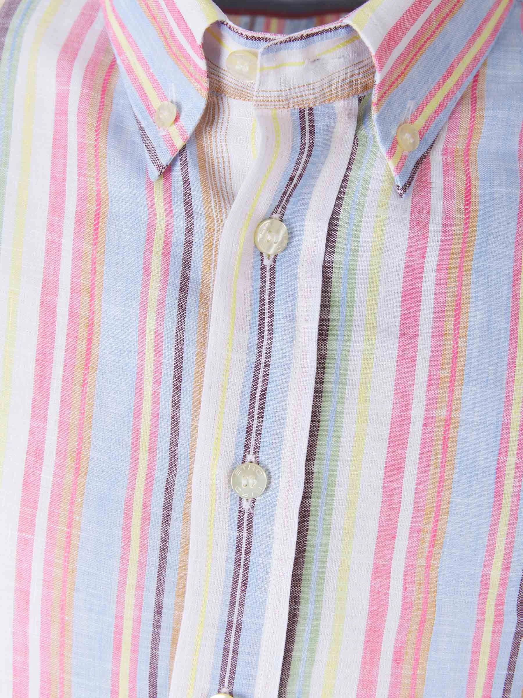 Etro Logo Embroidered Striped Shirt