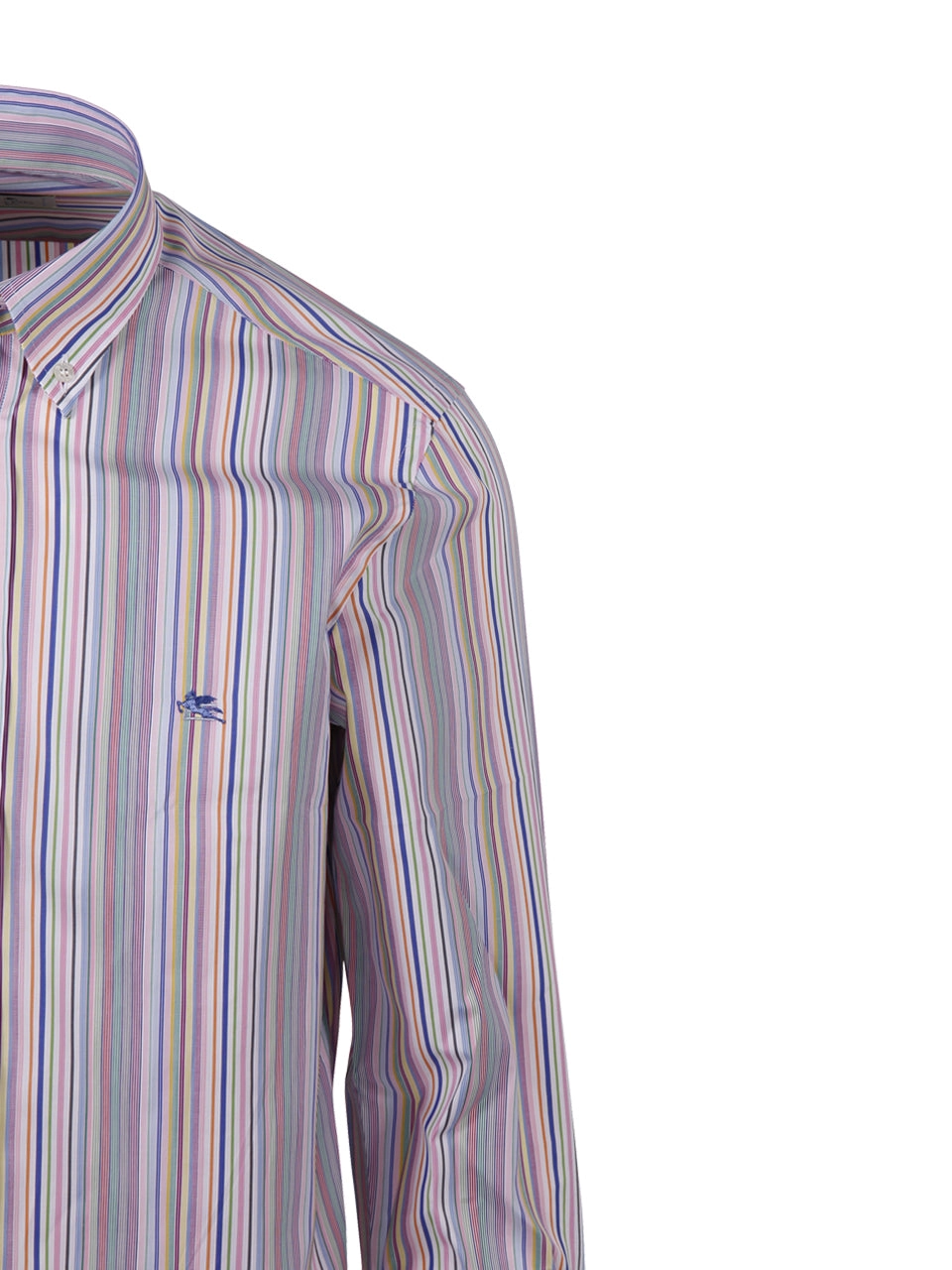 Etro Logo Embroidered Striped Shirt