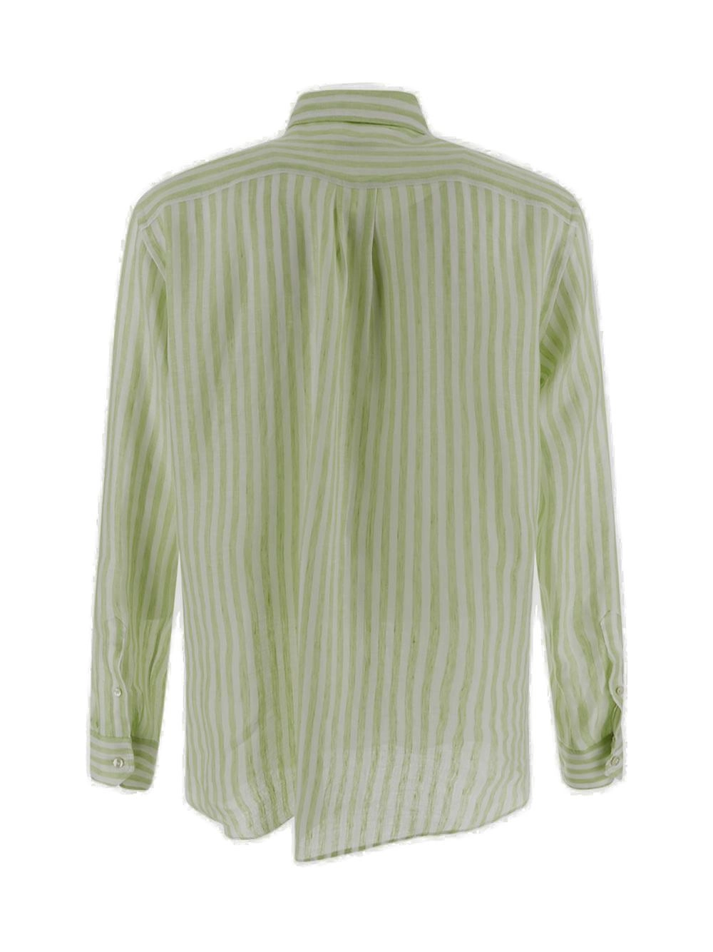 Etro Logo Embroidered Striped Shirt