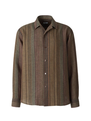 Etro Long-Sleeve Striped Shirt