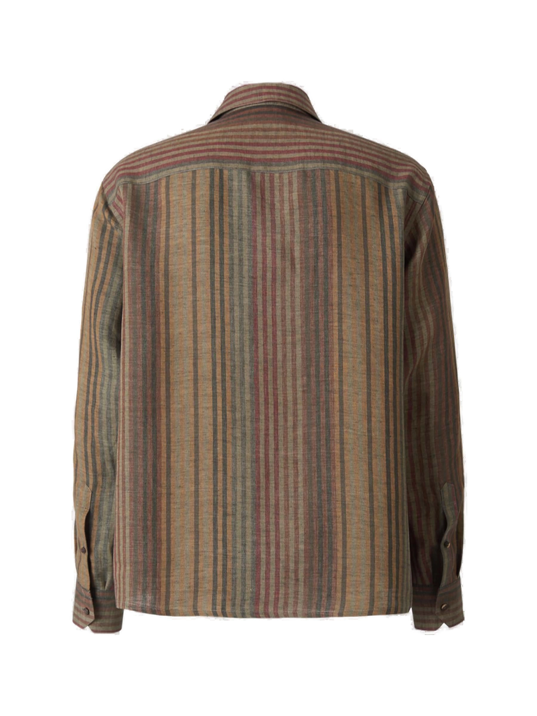 Etro Long-Sleeve Striped Shirt