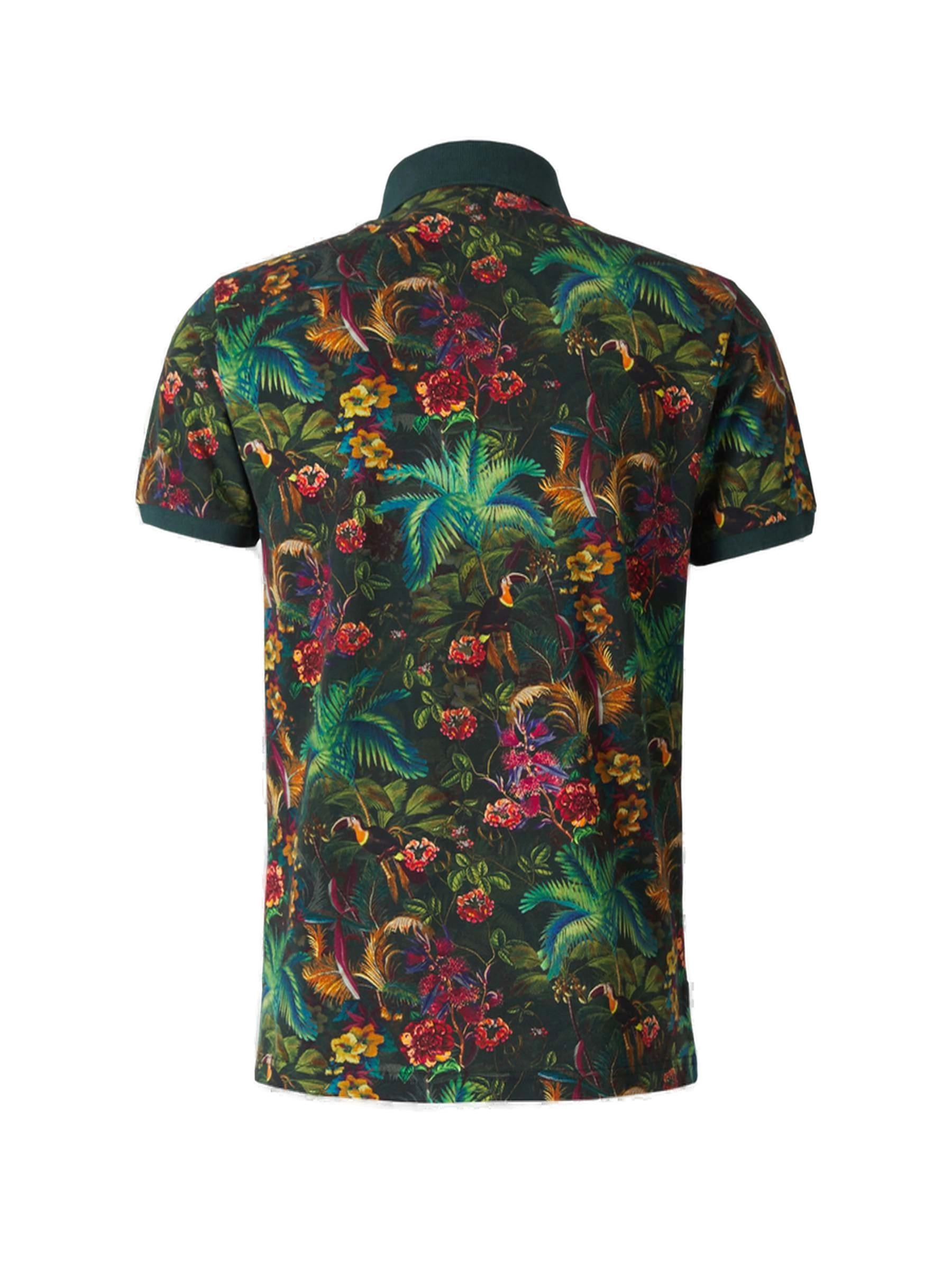 Etro Short-Sleeve Floral Printed Polo Shirt