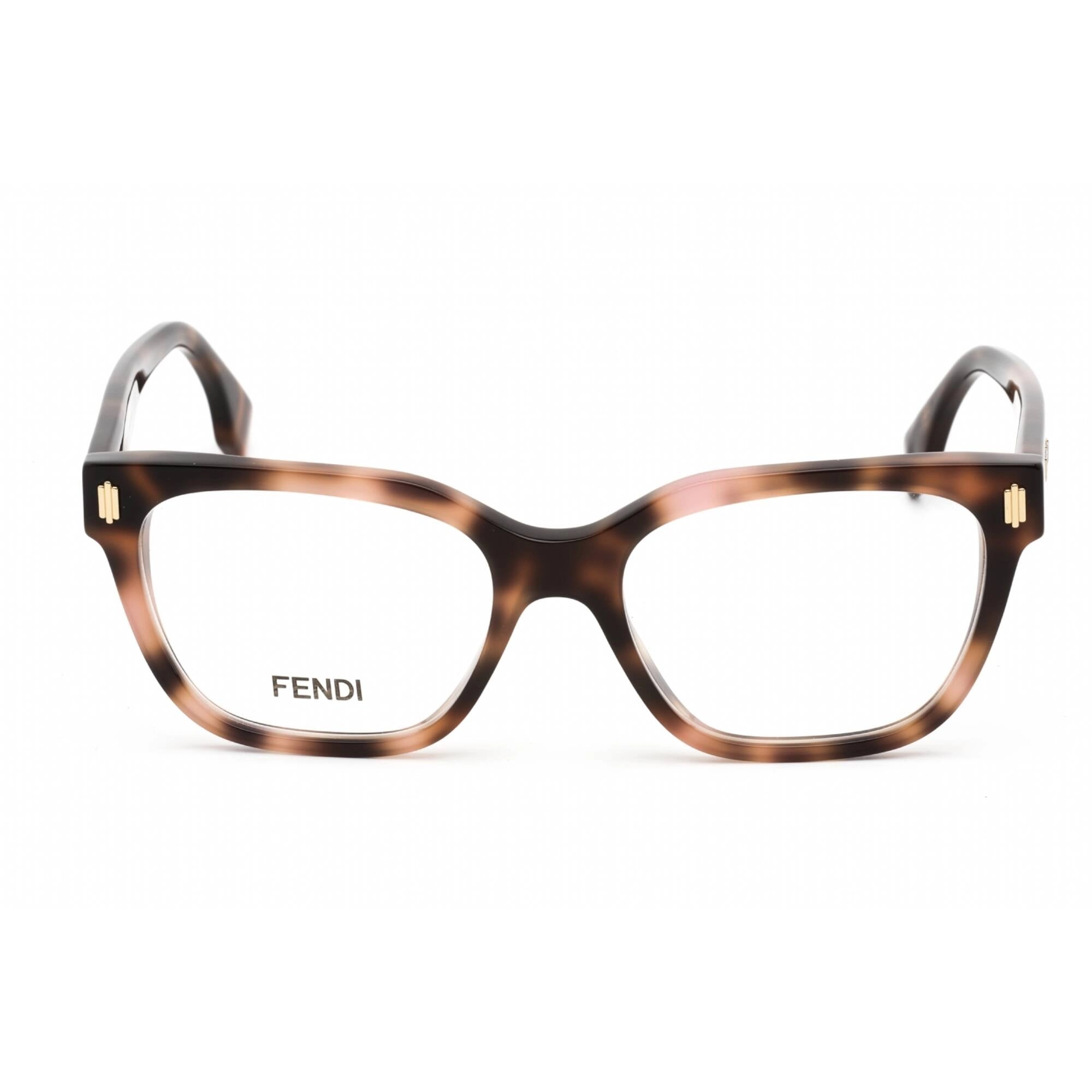 Fendi Men's Eyeglasses - Pink Havana Plastic Square Full Rim Frame | FE50055I 053