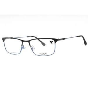 Flexon Men's Eyeglasses - Black/Blue Metal Rectangular Full Rim | FLEXON E1120 003