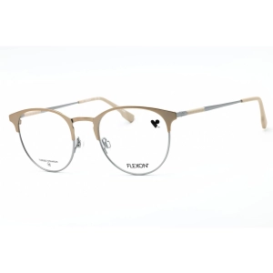 Flexon Men's Eyeglasses - Matte Light Gold Round Full Rim Frame | FLEXON E1133 712