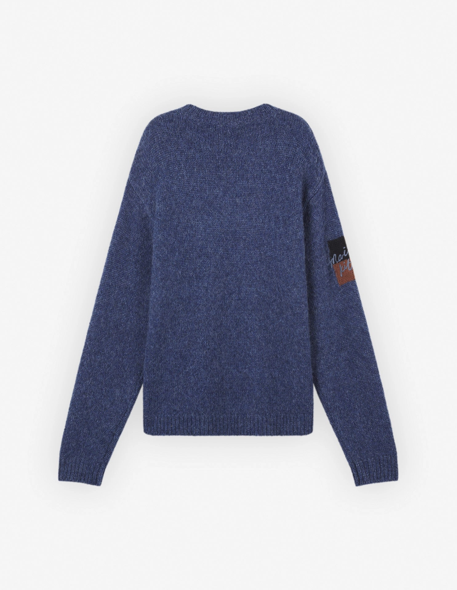 Fox Intarsia Comfort Jumper Denim Blue Melange