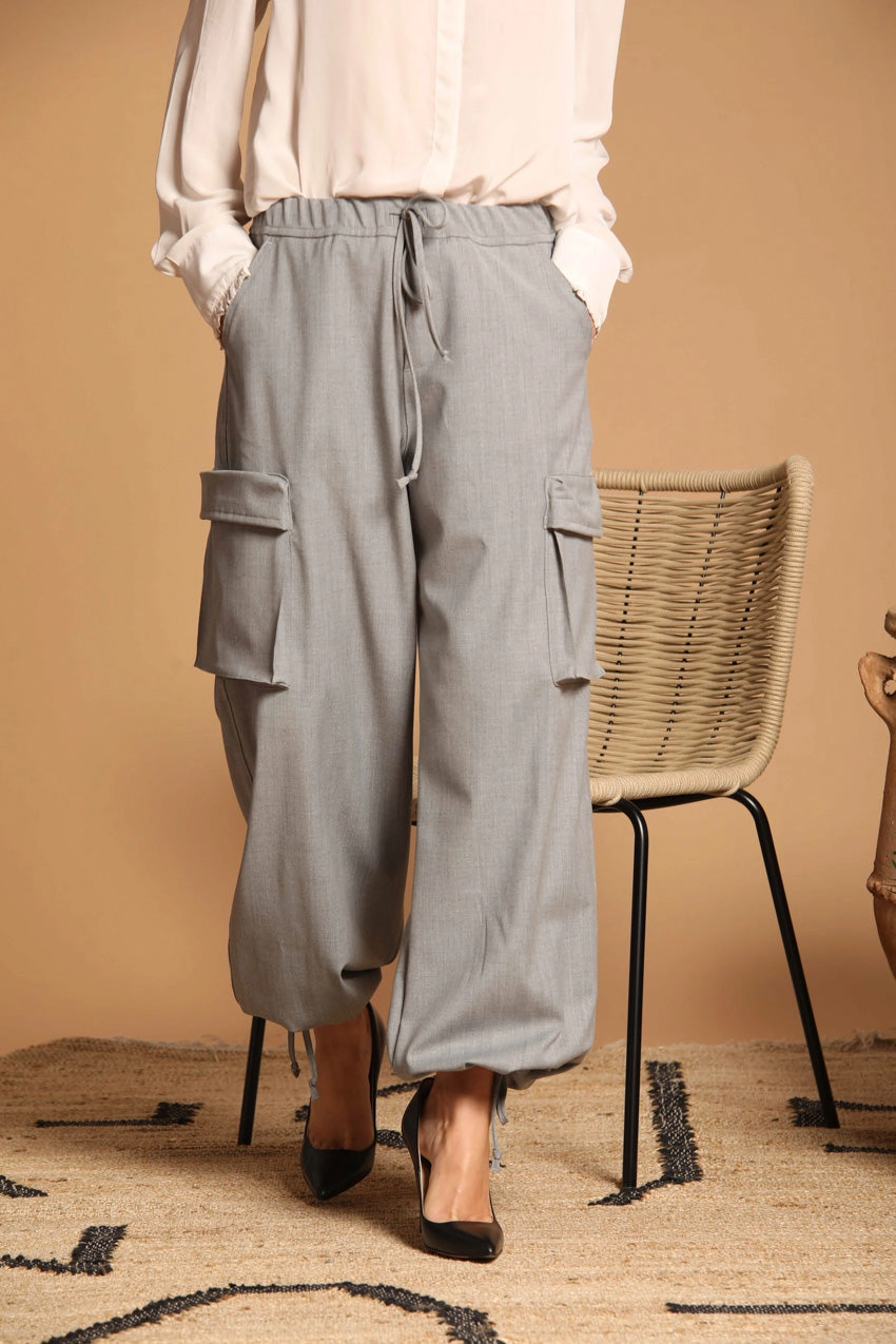 Francis women's cargo pants in wool cloth relaxed fit