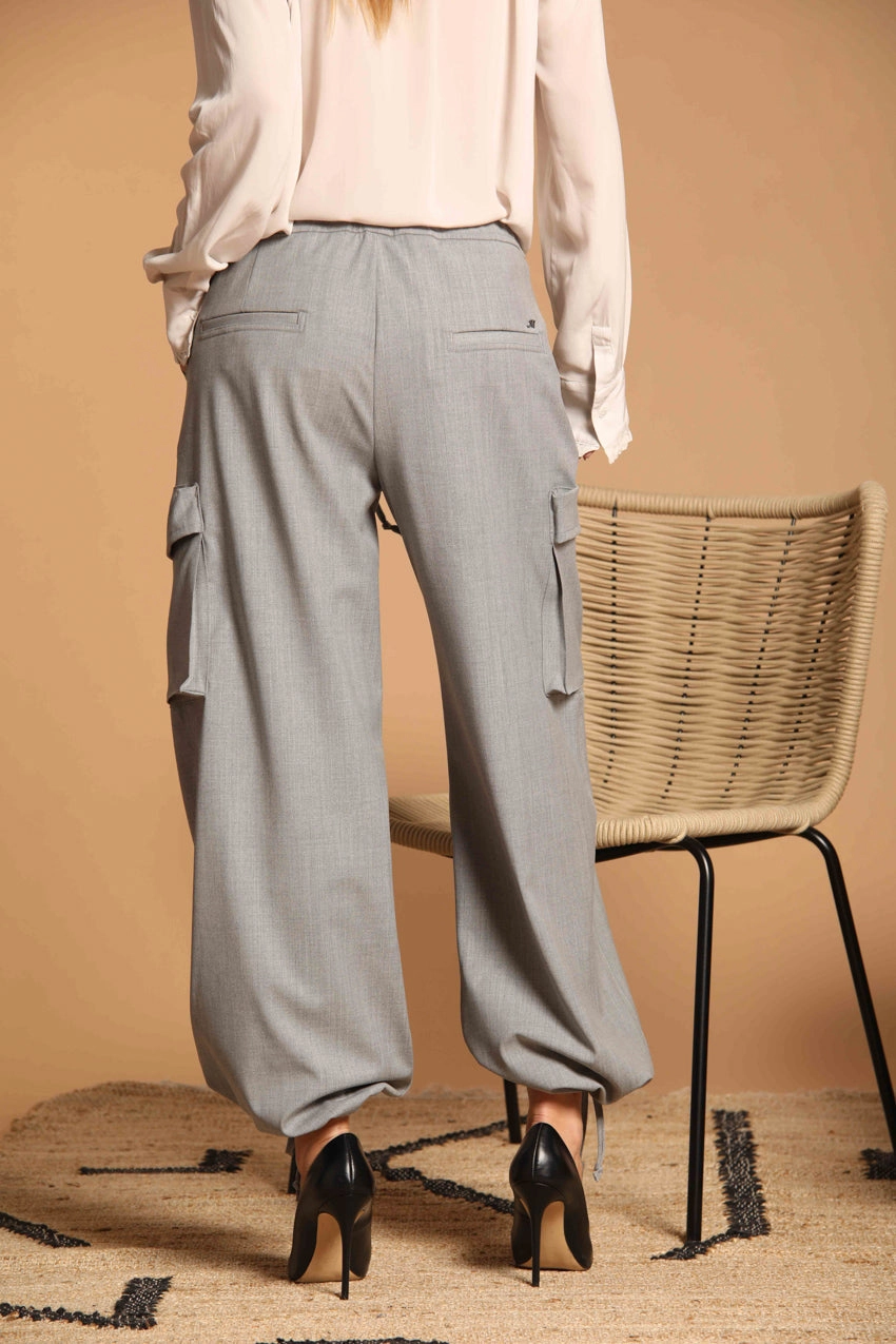 Francis women's cargo pants in wool cloth relaxed fit