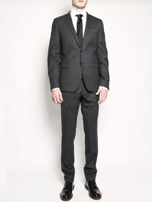 Gray wool suit
