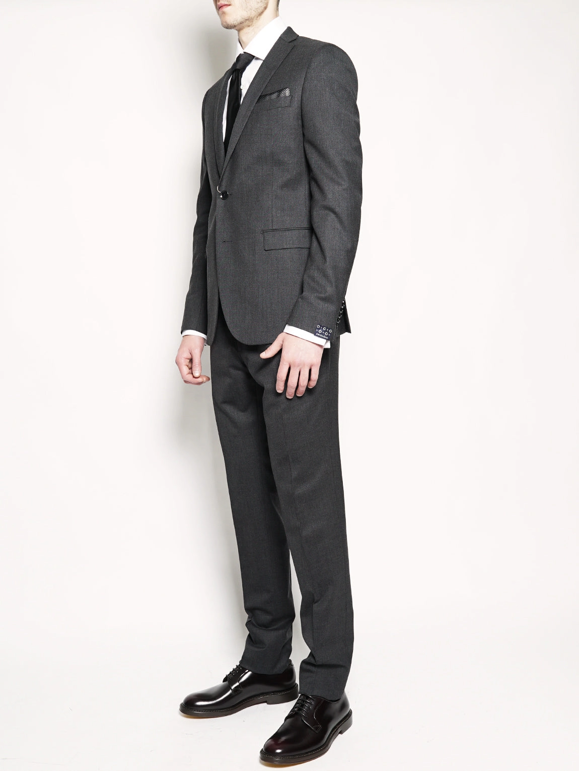 Gray wool suit