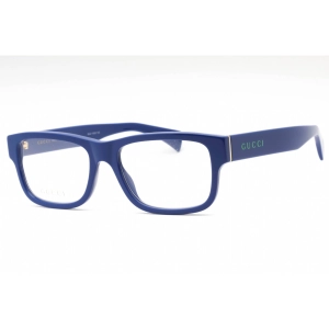 Gucci Men's Eyeglasses - Blue Plastic Rectangular Shape Full Rim Frame | GG1141O 002