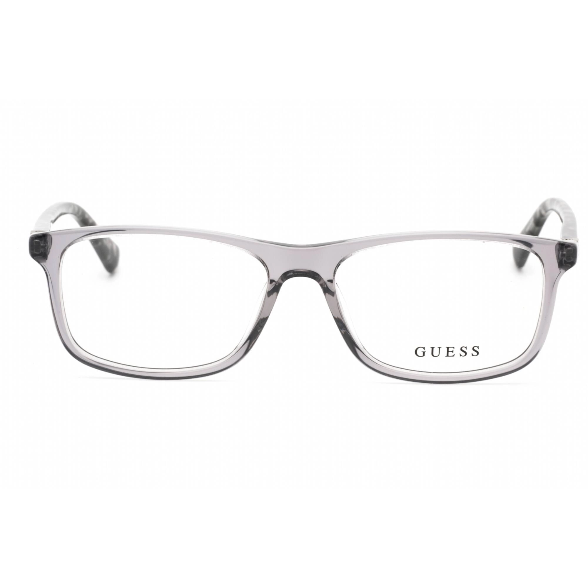 Guess Men's Eyeglasses - Grey/Other Plastic Rectangular Frame, 55 mm | GU50054 020