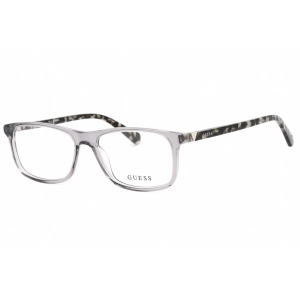 Guess Men's Eyeglasses - Grey/Other Plastic Rectangular Frame, 55 mm | GU50054 020