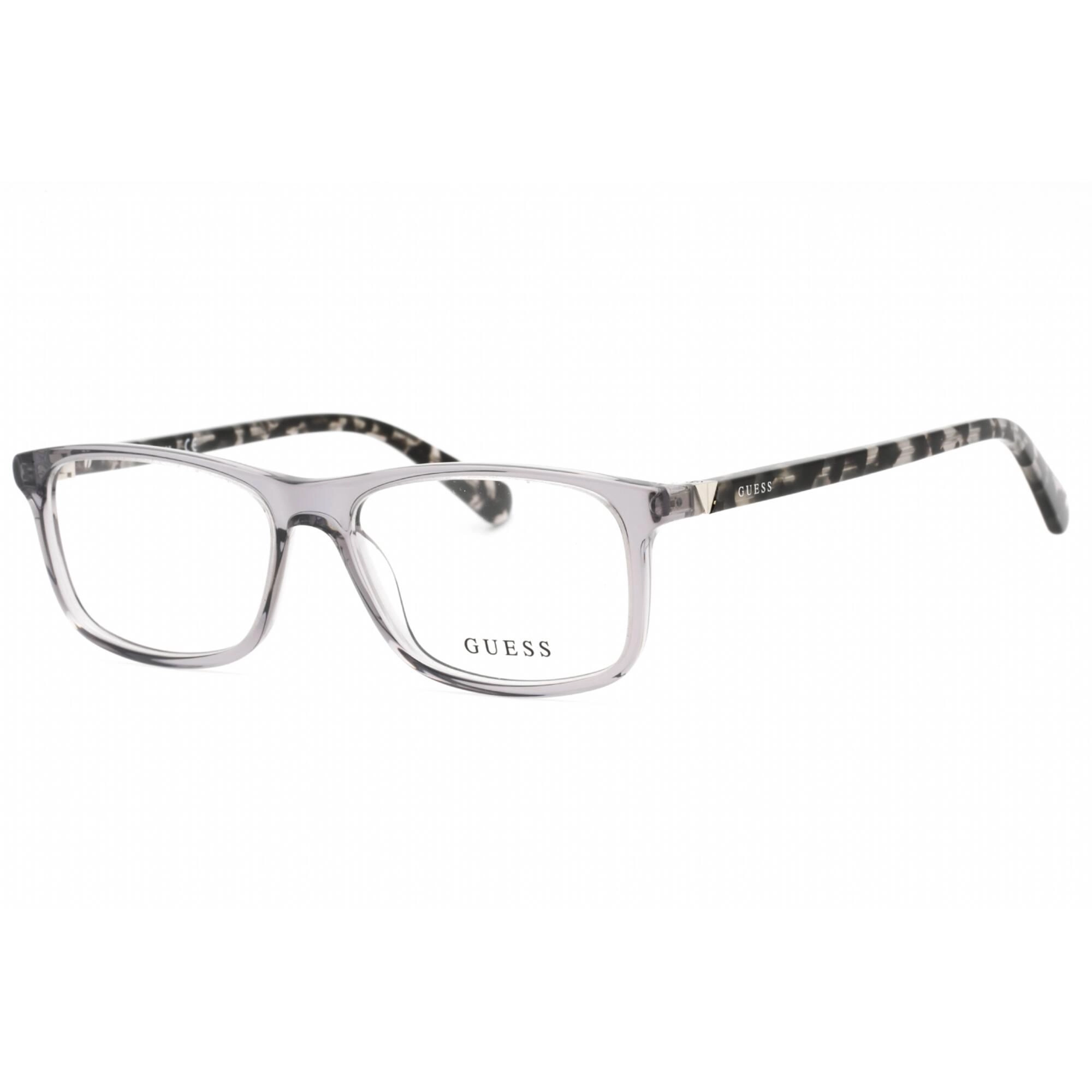 Guess Men's Eyeglasses - Grey/Other Plastic Rectangular Frame, 55 mm | GU50054 020