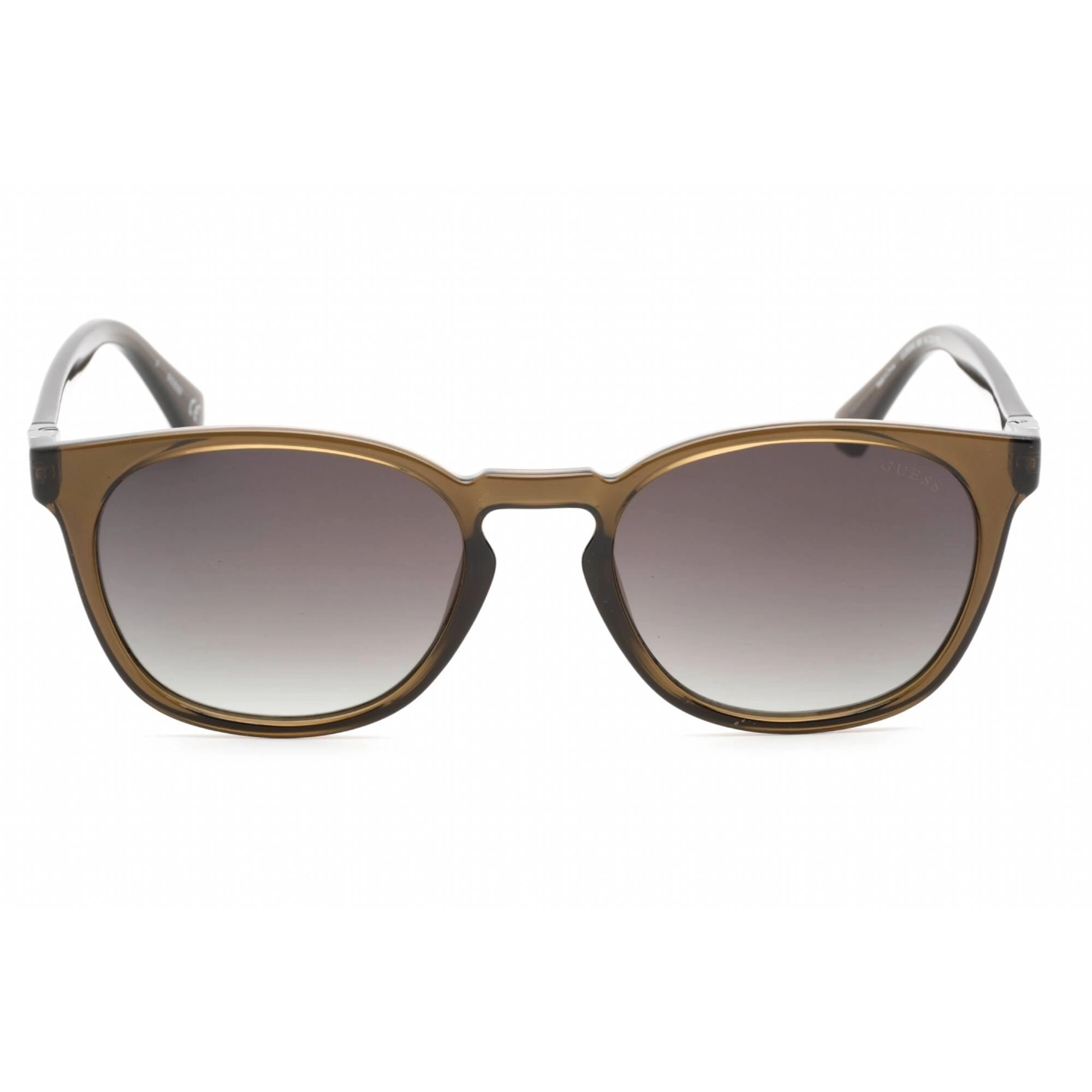 Guess Men's Sunglasses - Full Rim Shiny Dark Green Plastic Round Frame | GU00045 96P