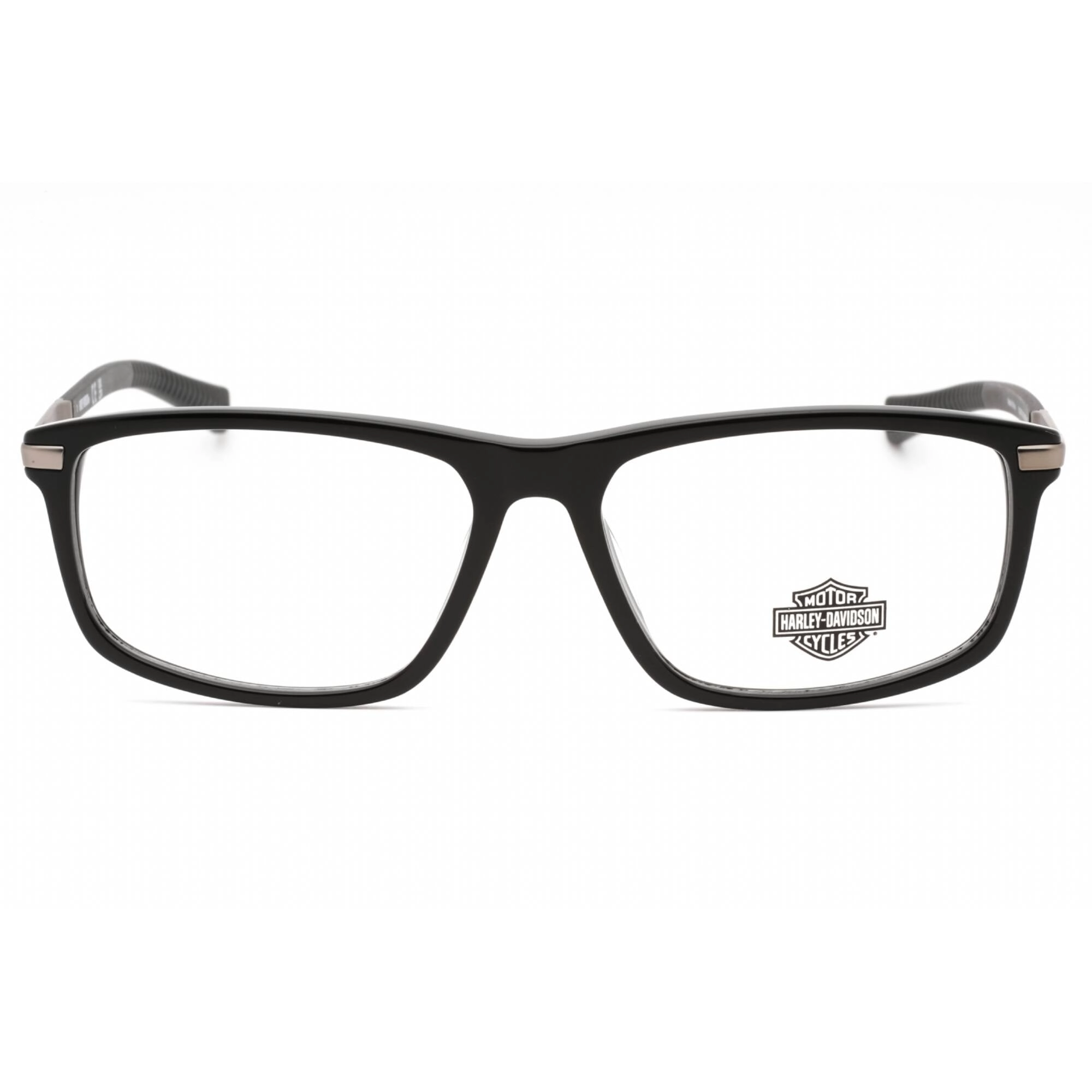 Harley Davidson Men's Eyeglasses - Shiny Black Plastic Rectangular Frame | HD0980 001