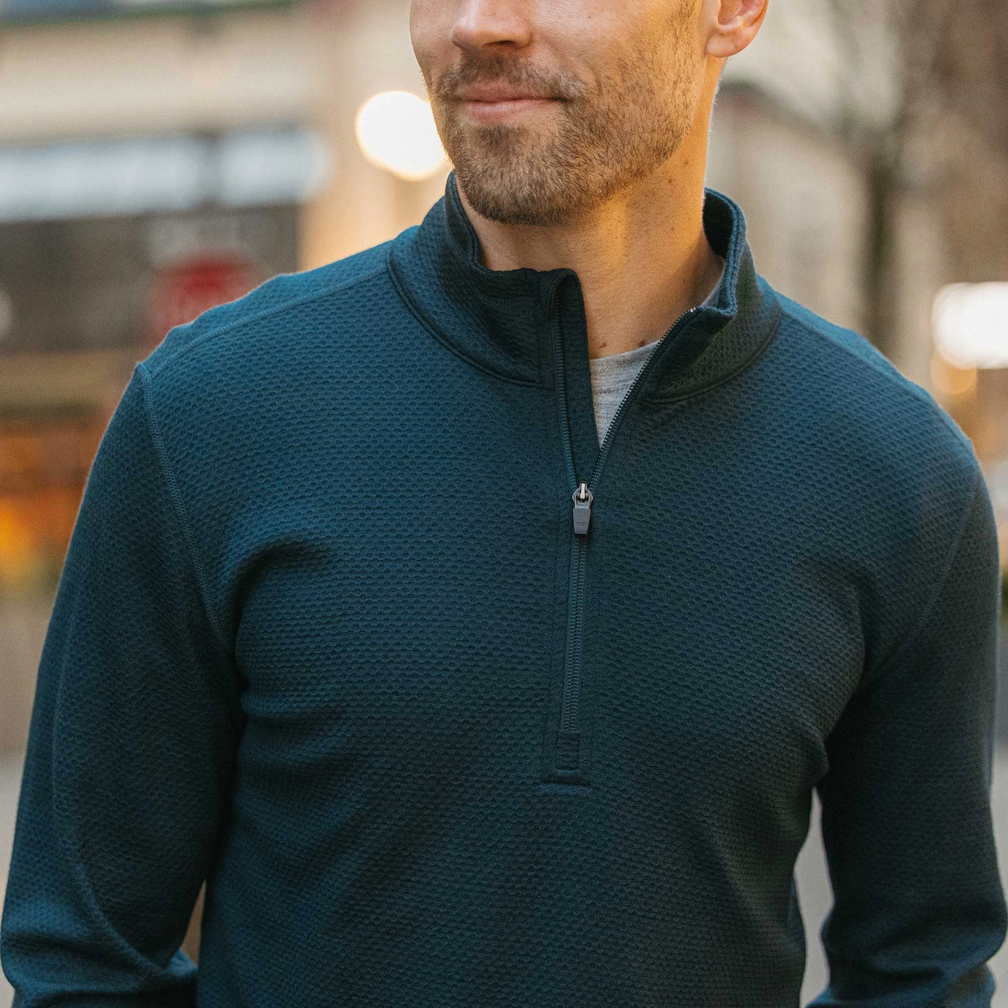 Honeycomb Waffle Quarter-Zip