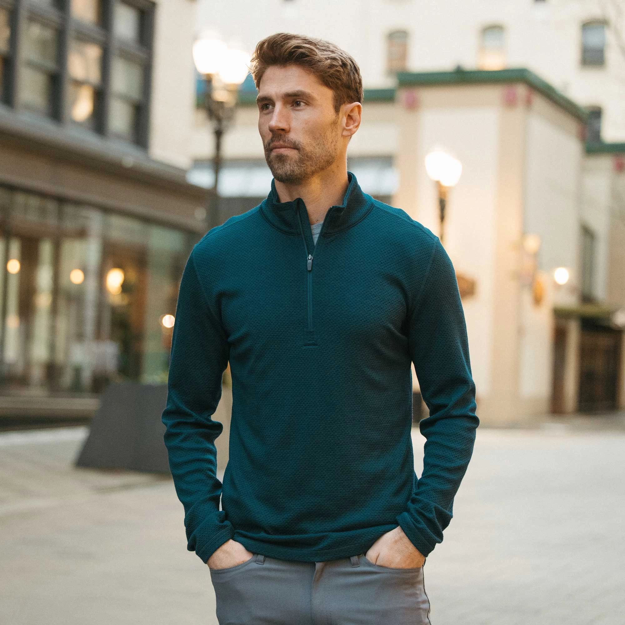 Honeycomb Waffle Quarter-Zip