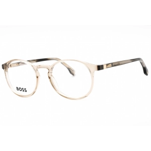 Hugo Boss Men's Eyeglasses - Beige Striped Brown Round Frame | BOSS 1572 0JC1 00