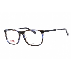 HUGO Men's Eyeglasses - Full Rim Striped Blue Rectangular Frame | HG 0307 AVS 00