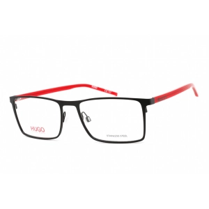 Hugo Men's Eyeglasses - Matte Black Stainless Steel Rectangular | HG 1056 0003 00