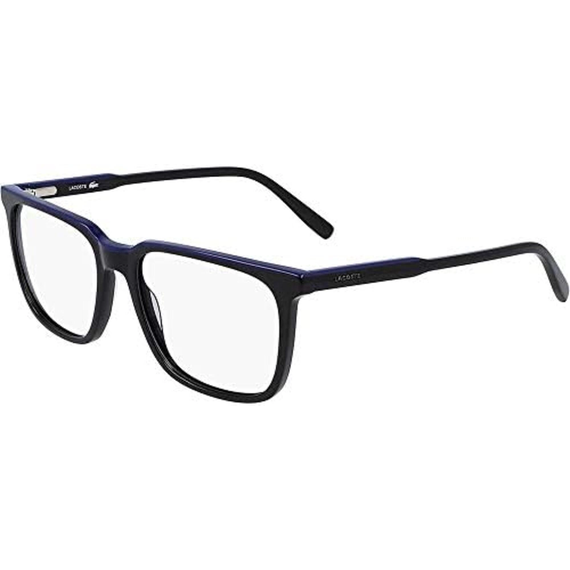 Lacoste Men's Eyeglasses - Black Blue Full Rim Frame Demo Lens | LACOSTE L2861 002