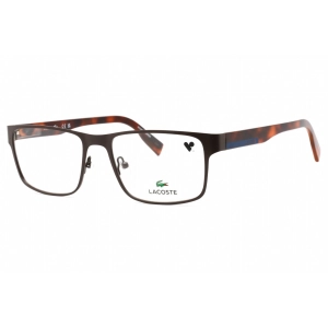 Lacoste Men's Eyeglasses - Full Rim Brown Metal Rectangular Shape Frame | L2283 200