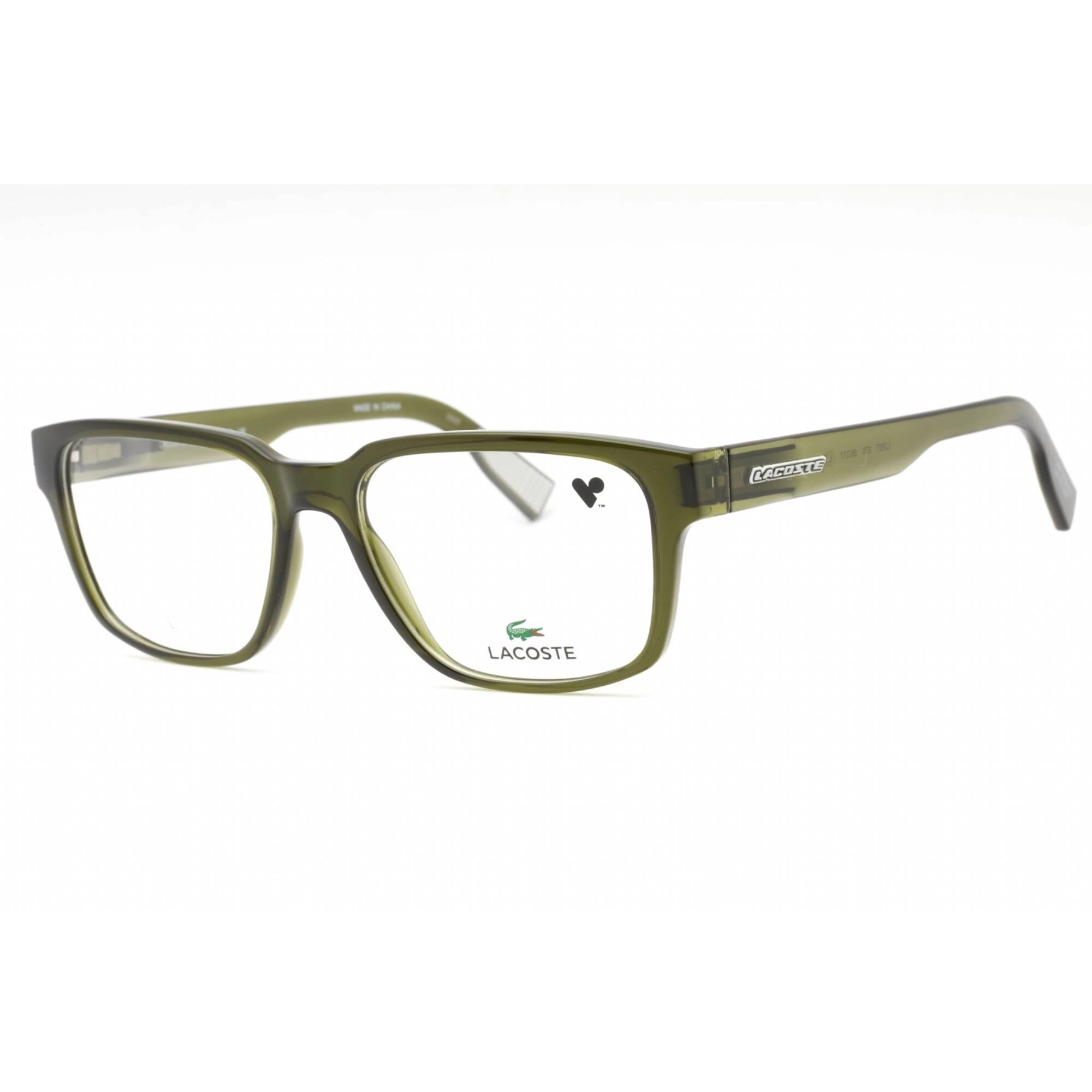 Lacoste Men's Eyeglasses - Khaki Plastic Rectangular Shape Full Rim Frame | L2927 275