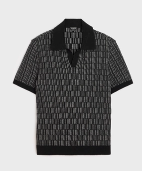 Linen Patterned Montauk Sweater Polo