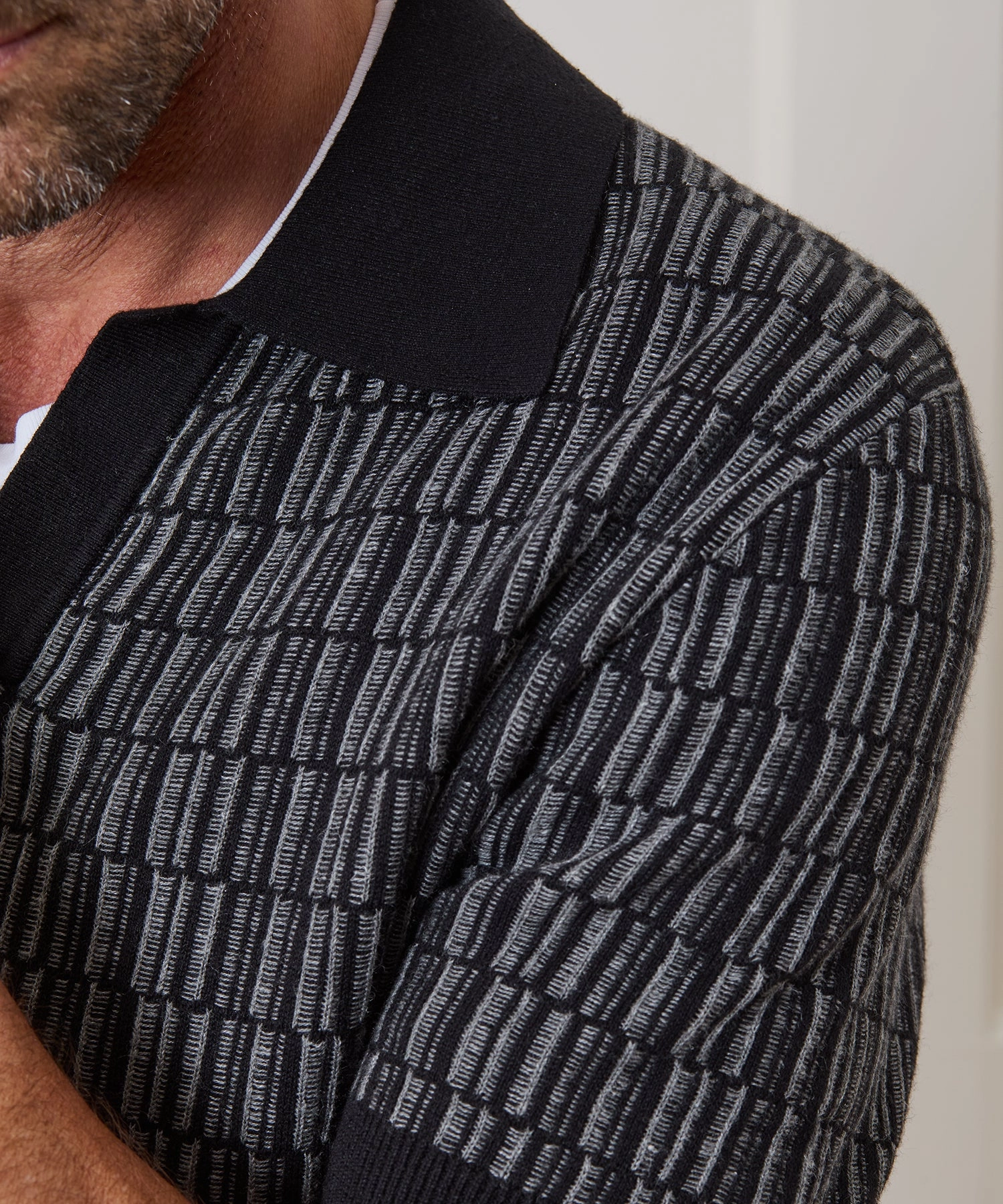 Linen Patterned Montauk Sweater Polo