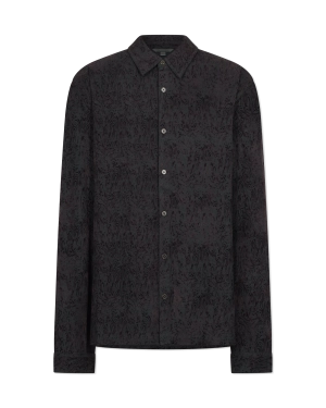 Long Sleeve Flocked Shirt