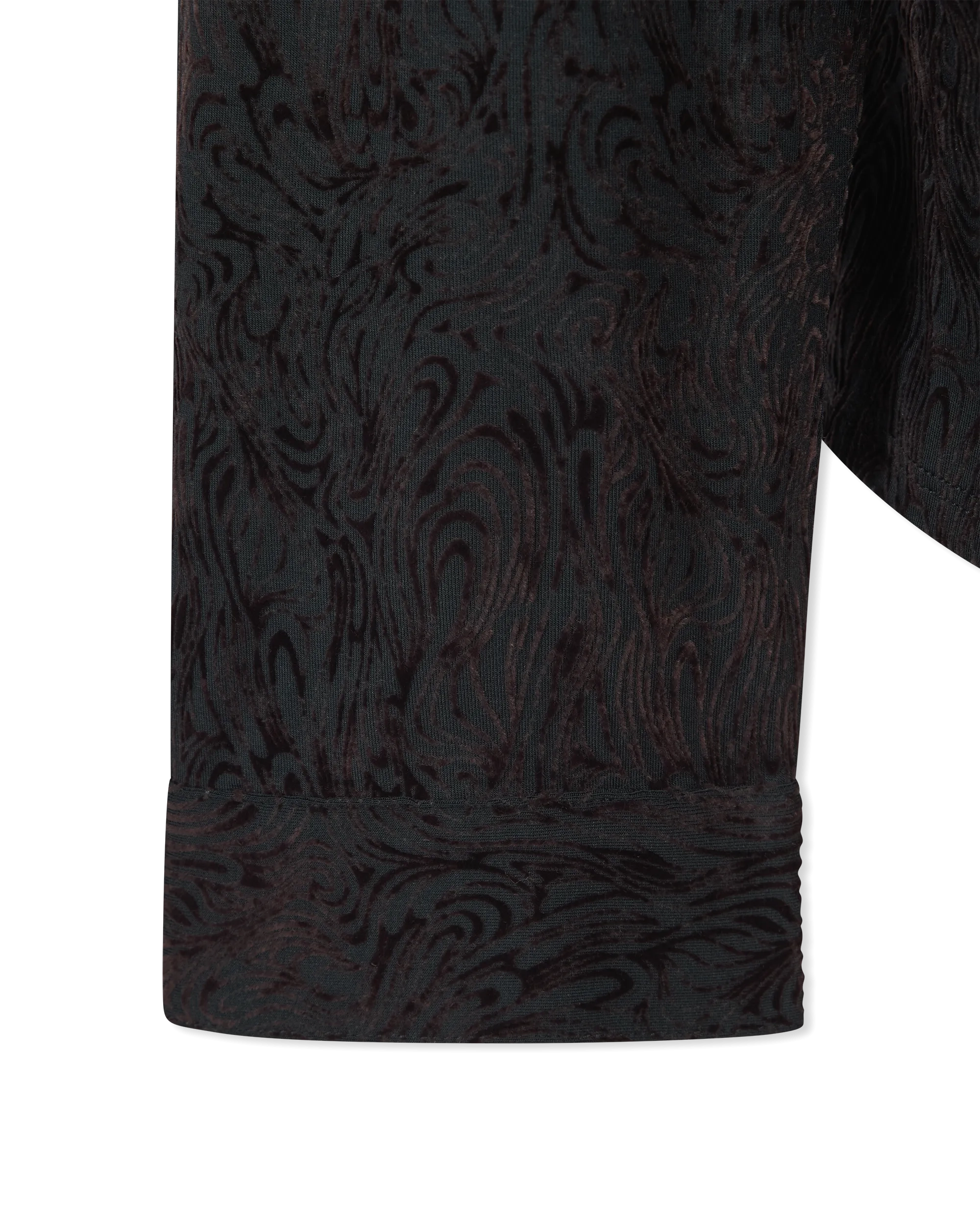 Long Sleeve Flocked Shirt