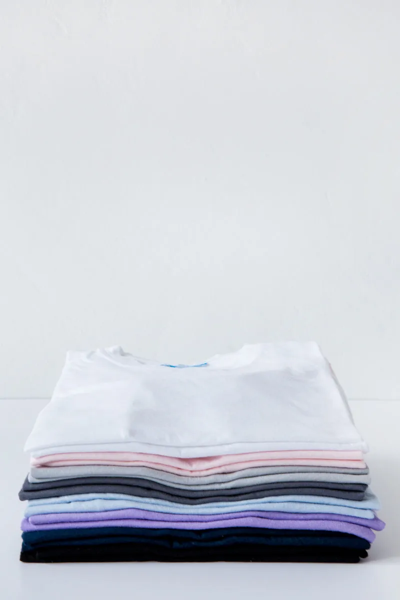 lost & found heather grey linen short sleeve tee
