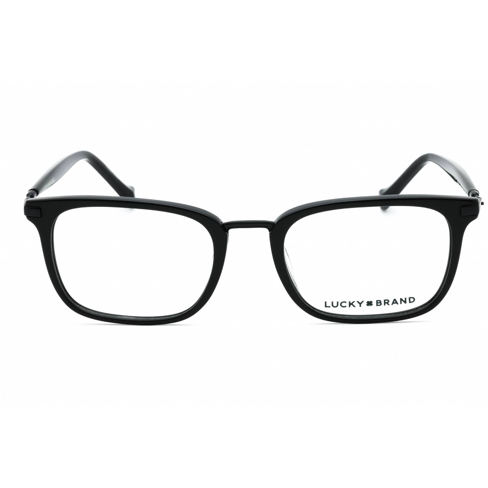 Lucky Brand Men's Eyeglasses - Black Acetate Square Shape Full Rim Frame | D414 0BLA