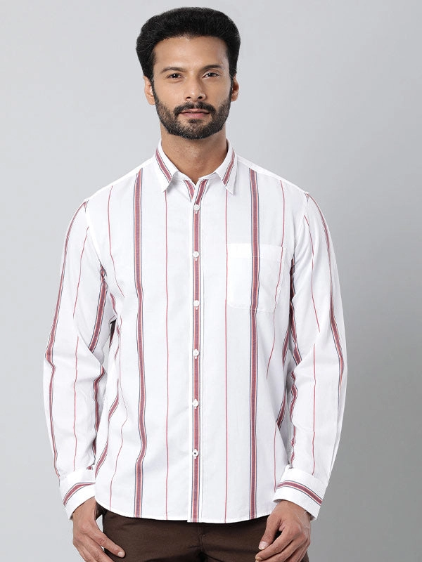 Men Striped Full Sleeve Cotton Shirt