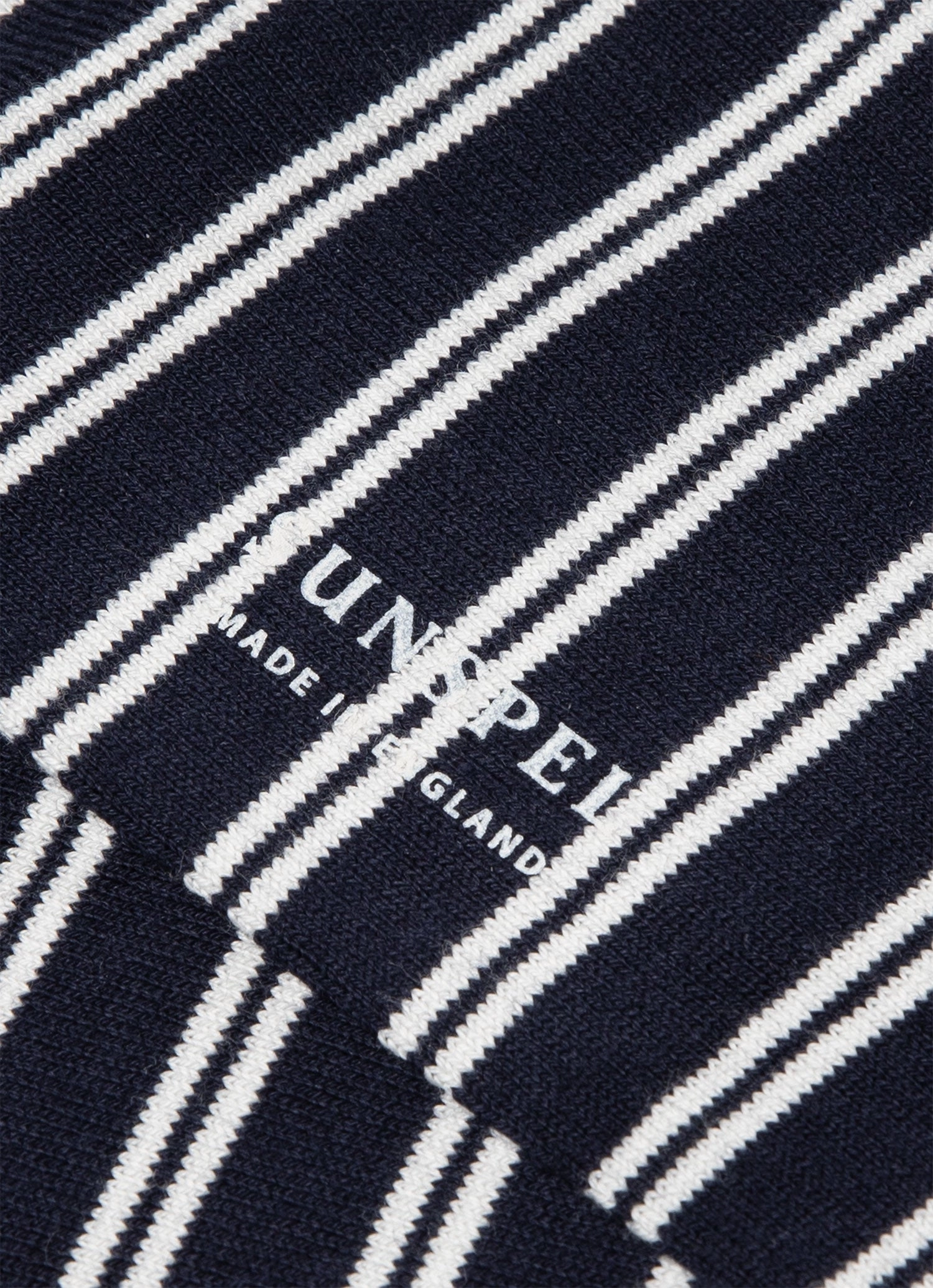 Men's Cotton Socks in Navy/Ecru