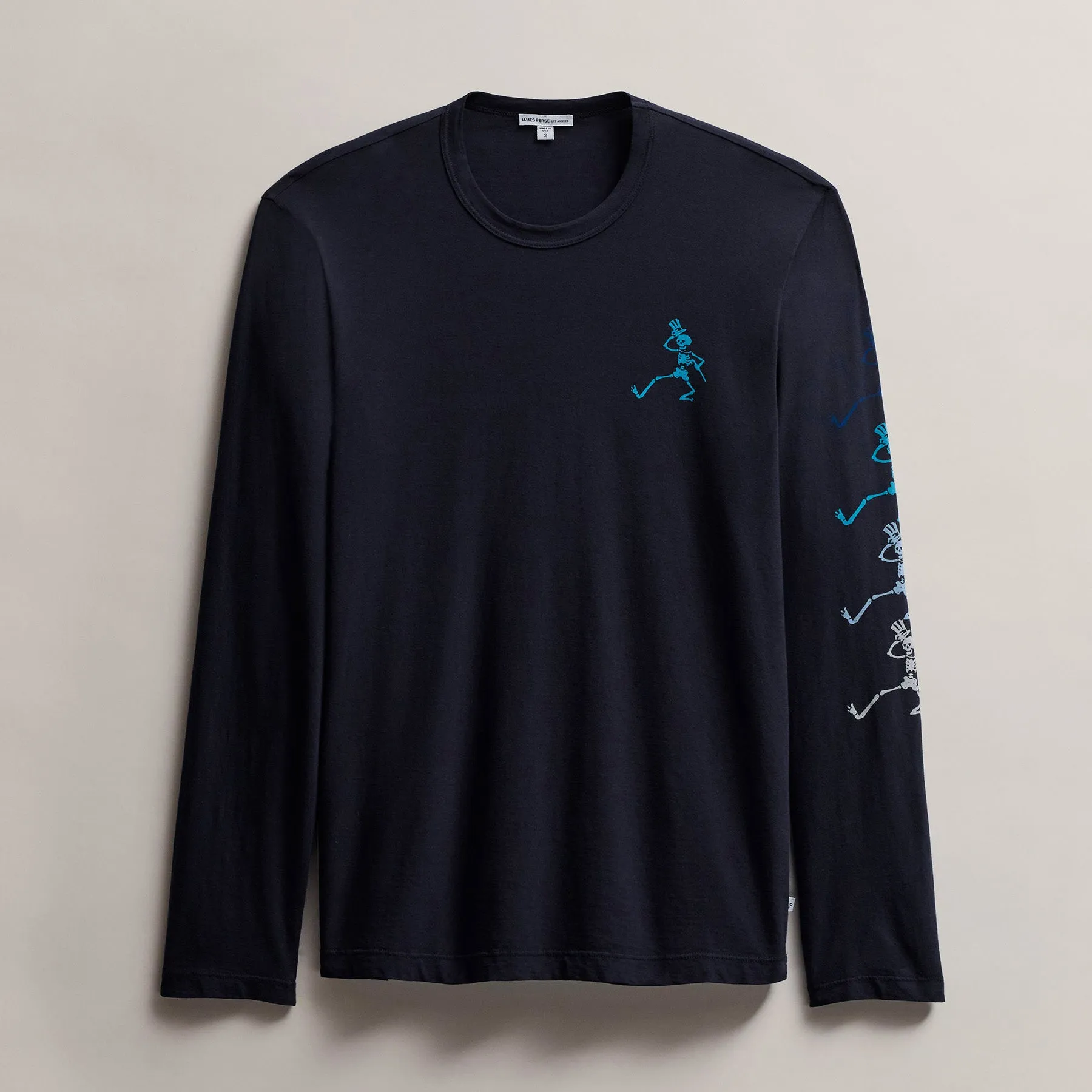 Men's Grateful Dead Dancing Skeleton Long Sleeve Tee - Deep