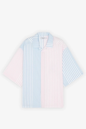 Men's Hawaiian Shirt Color Block Stripes