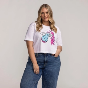 New Era Miami HEAT Original Vice Women's Boxy Cropped tee