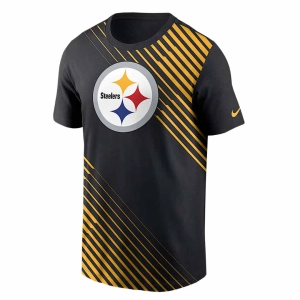 NFL - Men's Pittsburgh Steelers Striped Logo Short Sleeve T-Shirt (NKGW 00A 7L 079)