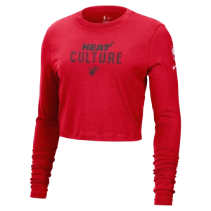 Nike HEAT Culture: Blood Red Women's Cropped Long Sleeve Tee