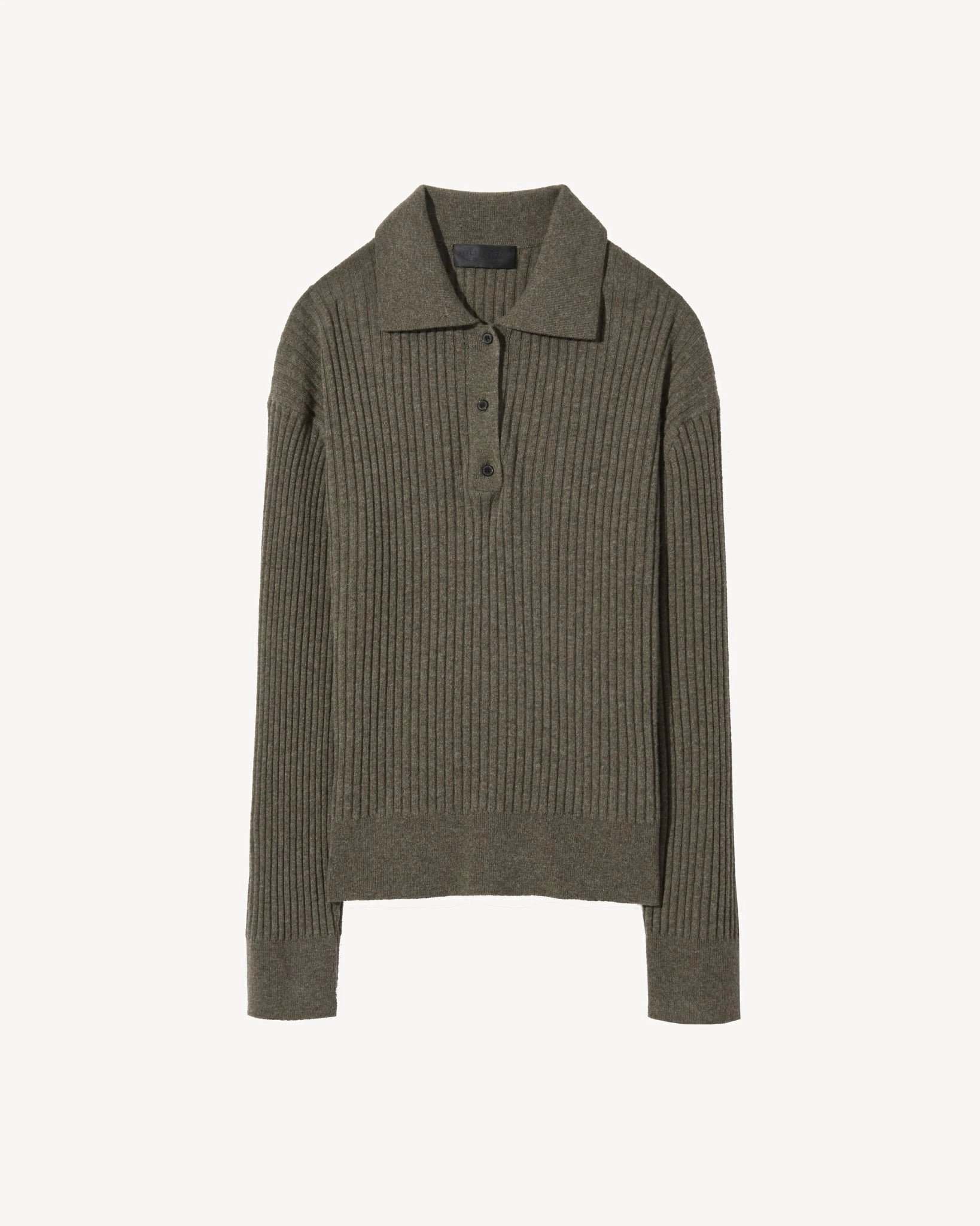 Nili Lotan - Army Green Ramona Polo Sweater