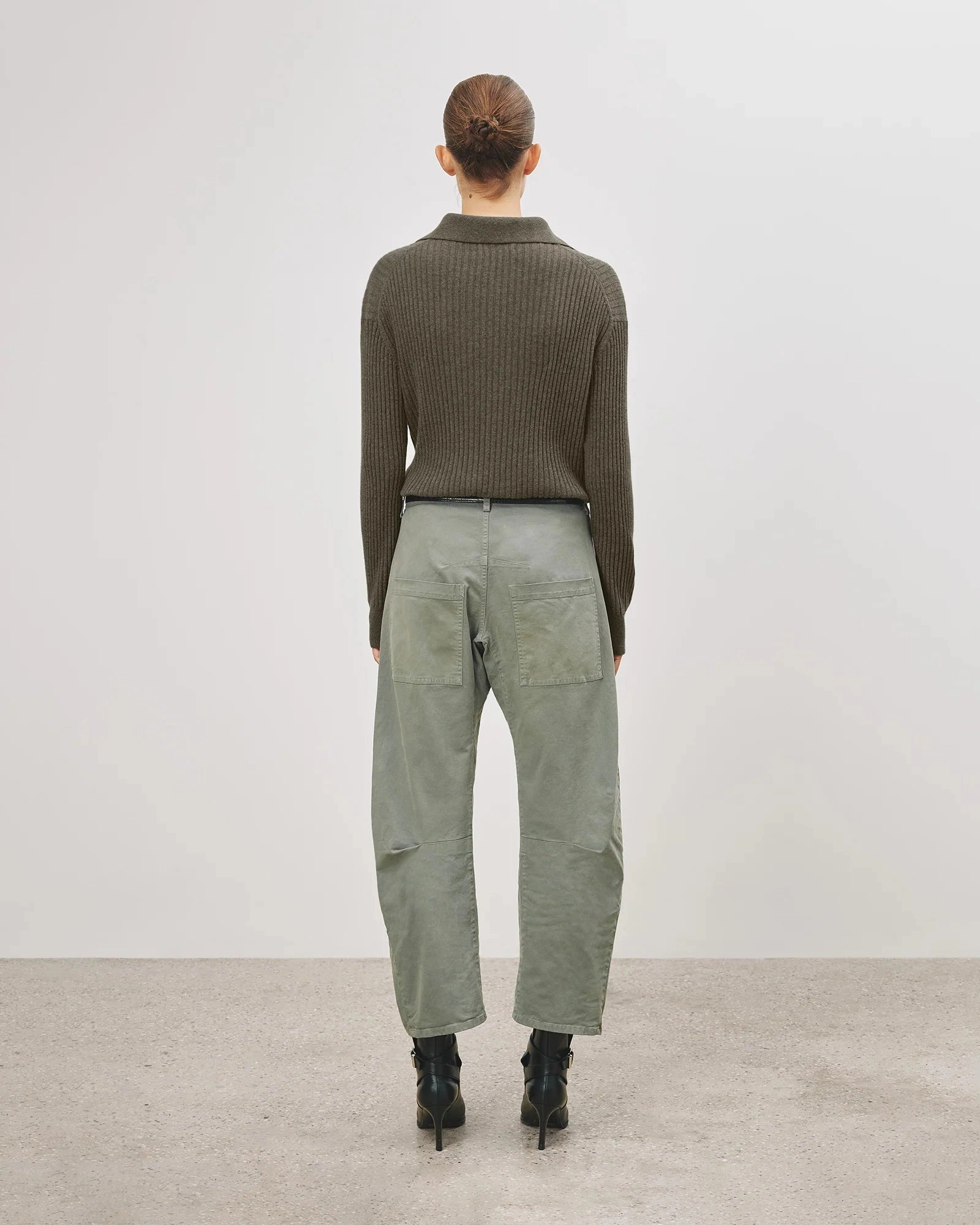 Nili Lotan - Army Green Ramona Polo Sweater