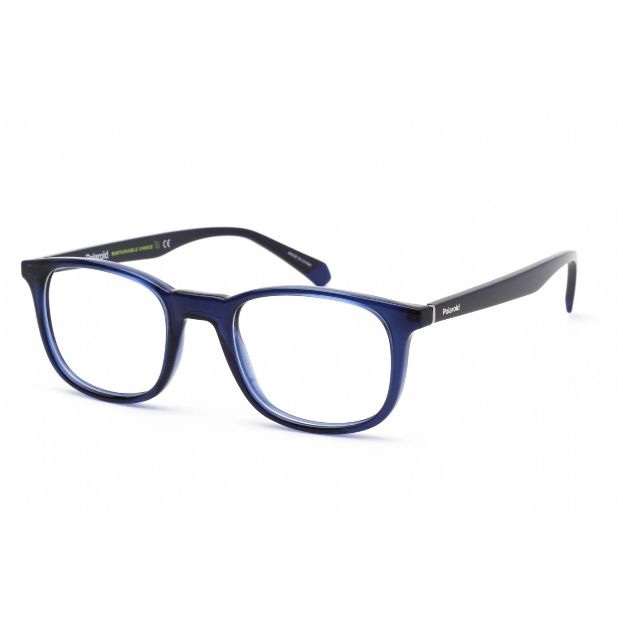 Polaroid Core Men's Eyeglasses - Blue Plastic Square Shape Frame | PLD D424 0PJP 00