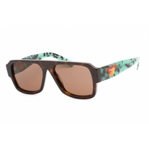 Prada Men's Sunglasses - Full Rim Havana Plastic Pilot Shape Frame | 0PR 22YS 2AU06B
